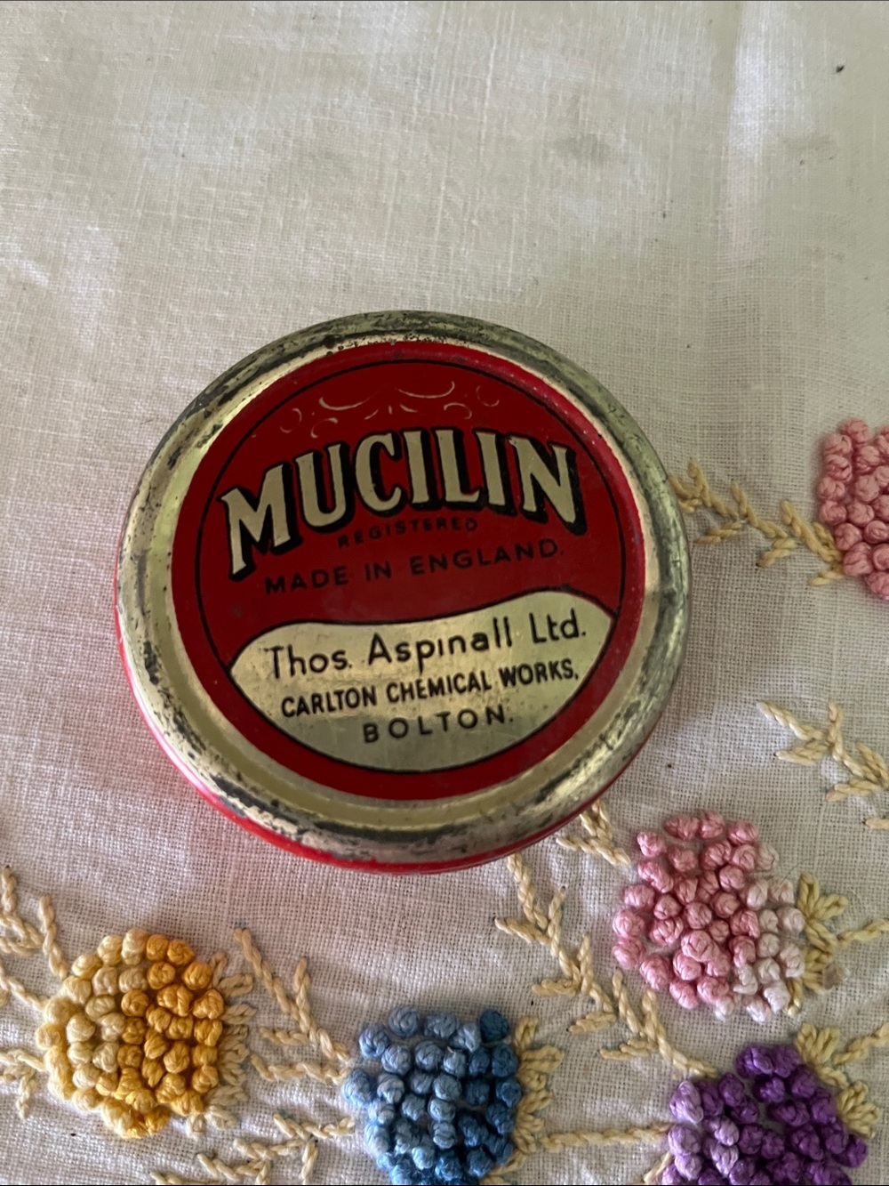 Vintage Mucilin Fly Fishing Line Dressing Tin Thos Aspinall England